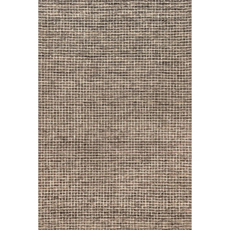 Katasha Checked Wool Brown Area Rug | Wayfair North America