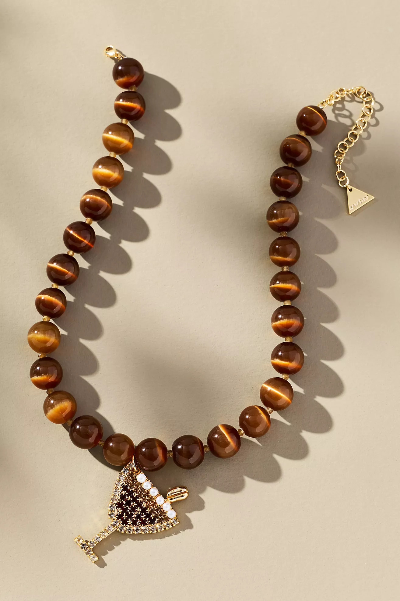 Festive Beaded Drink Charm Necklace | Anthropologie (US)