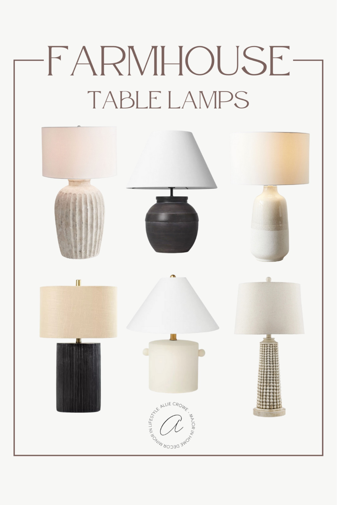 Love these table lamps perfect for a farmhouse style home! These work as bedside table lamps, in the living room, or a home office! The perfect lighting finds for any space. 

#LTKfindsunder100 #LTKstyletip #LTKhome
