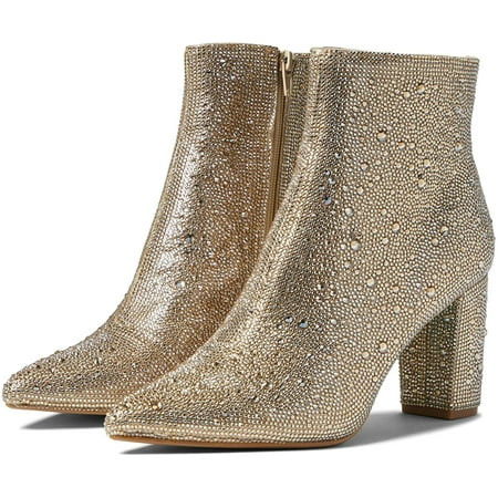 Betsey Johnson womens Cady Dress Bootie 7.5 Light Gold | Walmart (US)
