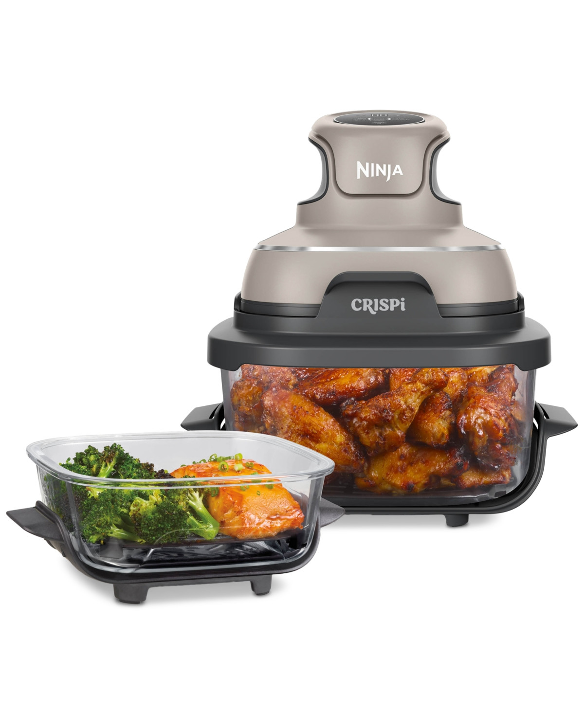 Ninja Crispi 4-in-1 Portable Glass Air Fryer Cooking System - Stone | Macy's