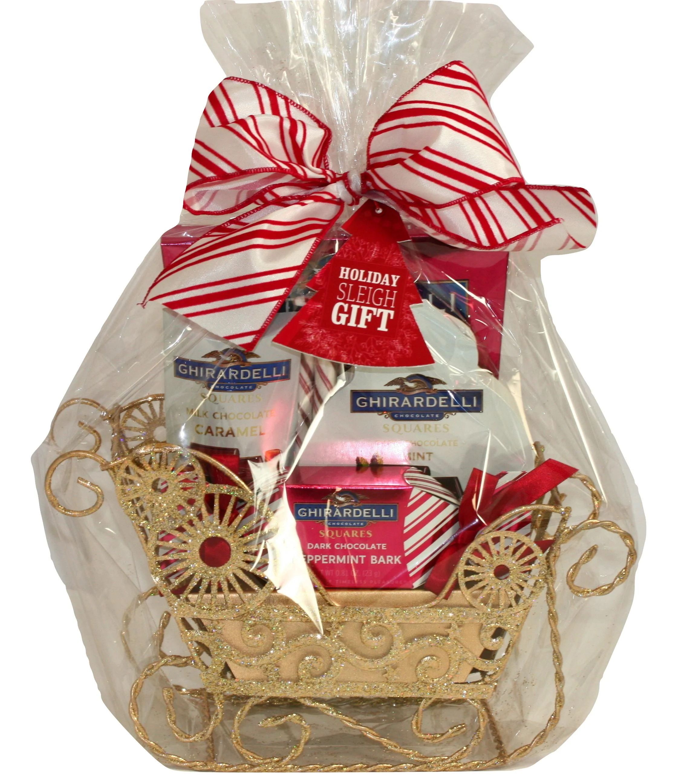 Ghirardelli Gold Glitter Sleigh Chocolate Gift Basket - Walmart.com | Walmart (US)