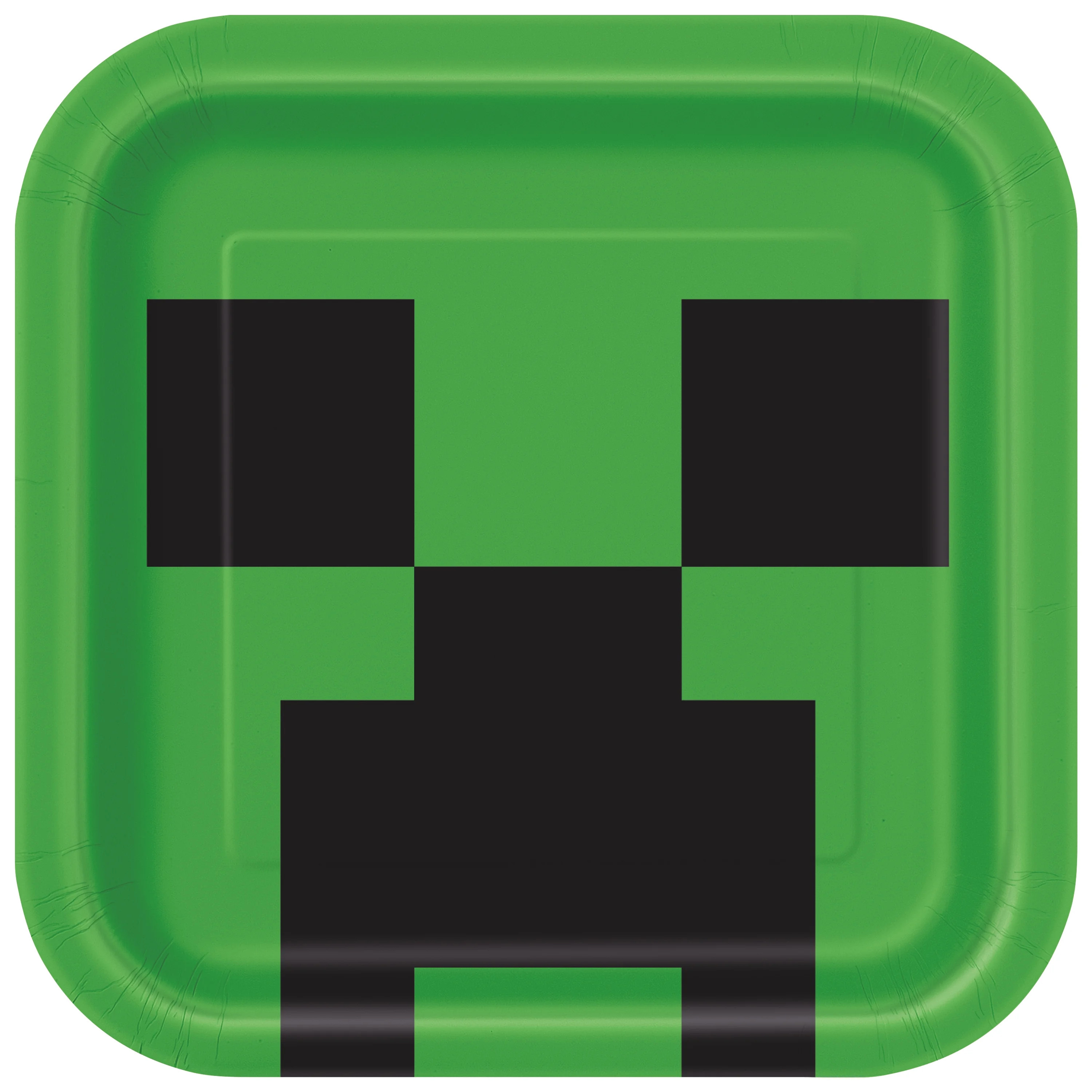 Minecraft Creeper Face Square 9" Dinner Plates, 8ct | Walmart (US)