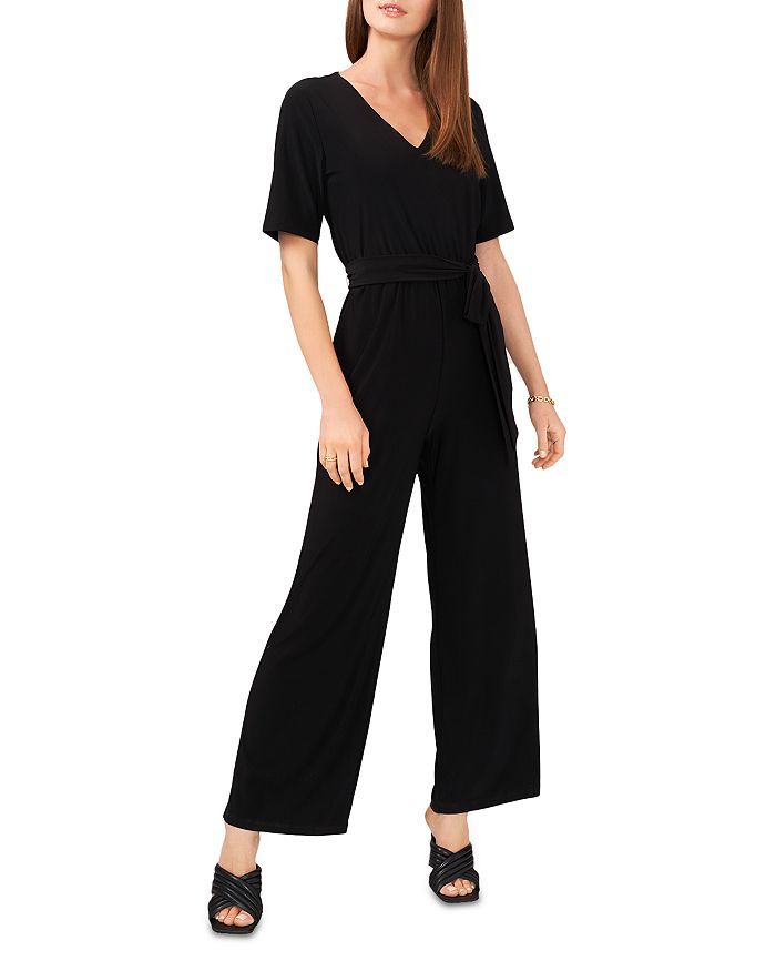 Elbow-Sleeve V-Neck Jumpsuit | Bloomingdale's (US)