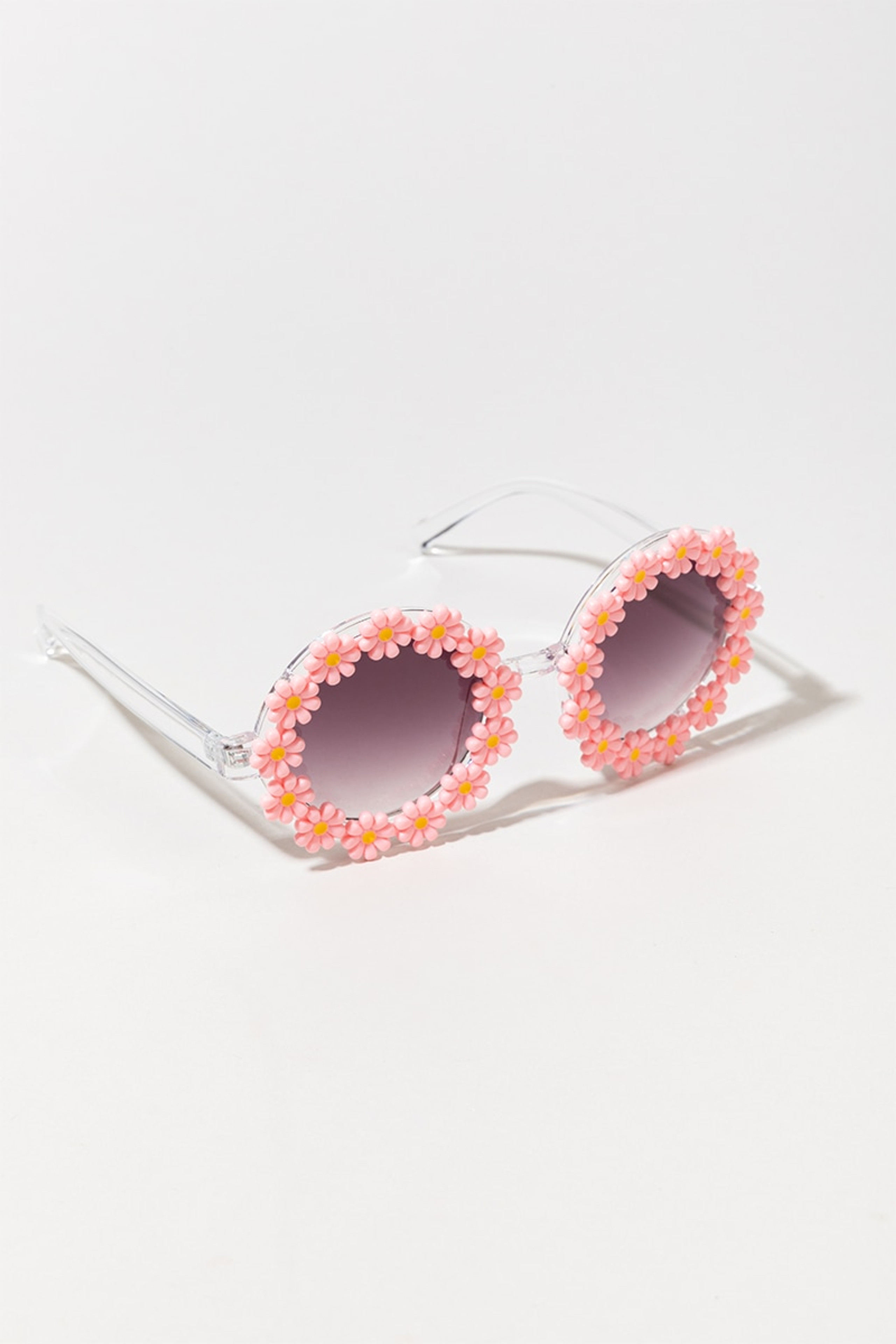 Hallie Pink Daisy Embellished Sunglasses | Francesca's
