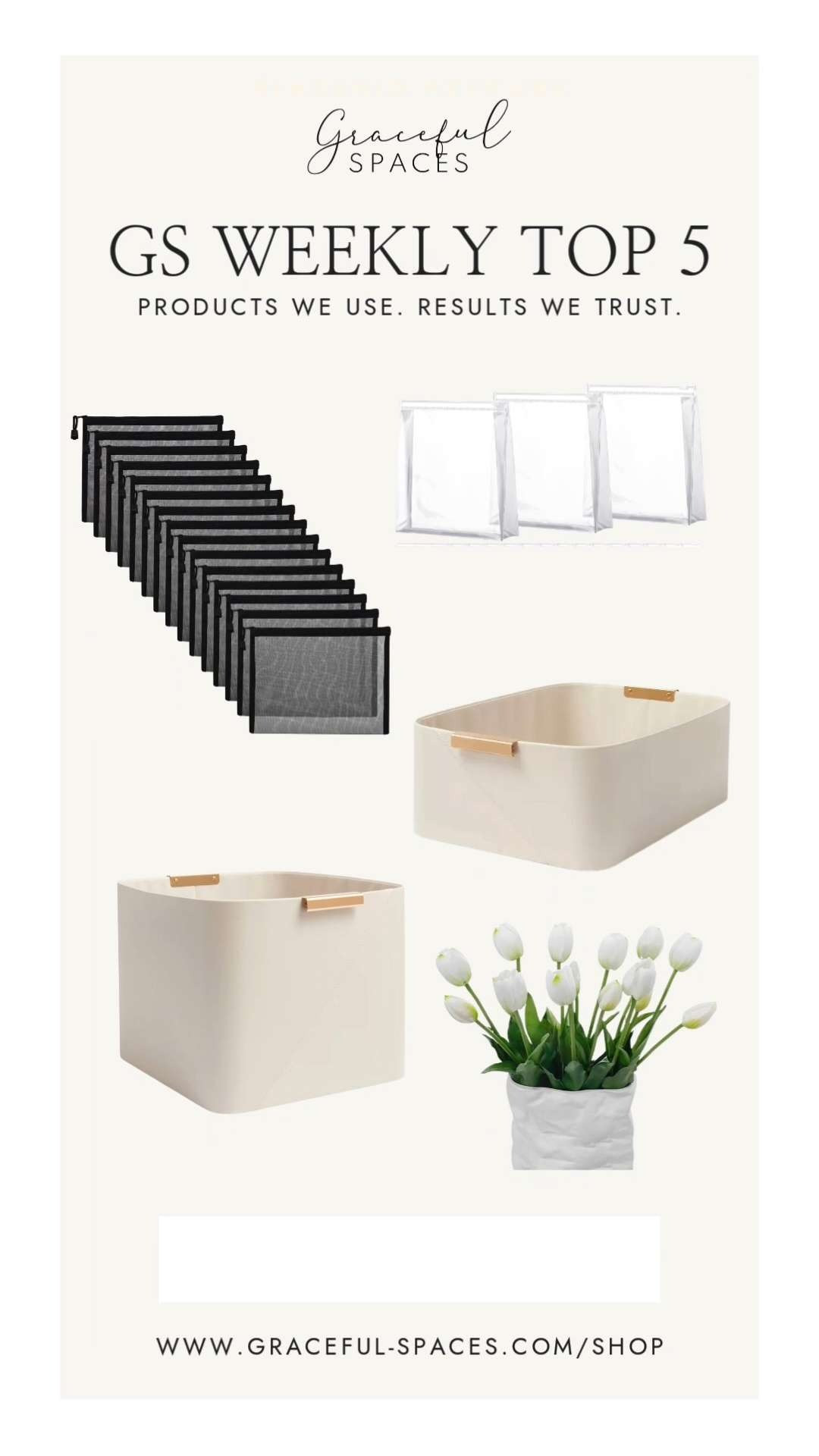 Many return products in this week's Top 5!  Travel swim suit bags and tulips from Amazon meet our favorite Target faux leather crate and bin.  Such an elegant collection! 

 #LTKHome #LTKSwim #LTKTravel