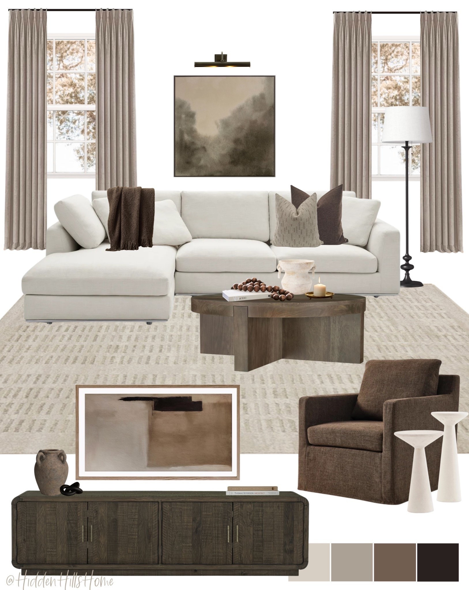 Living room decor, living room design, home decor ideas, sectional sofa, living room mood board, living room rug #livingroom

#LTKHome #LTKSaleAlert #LTKSeasonal