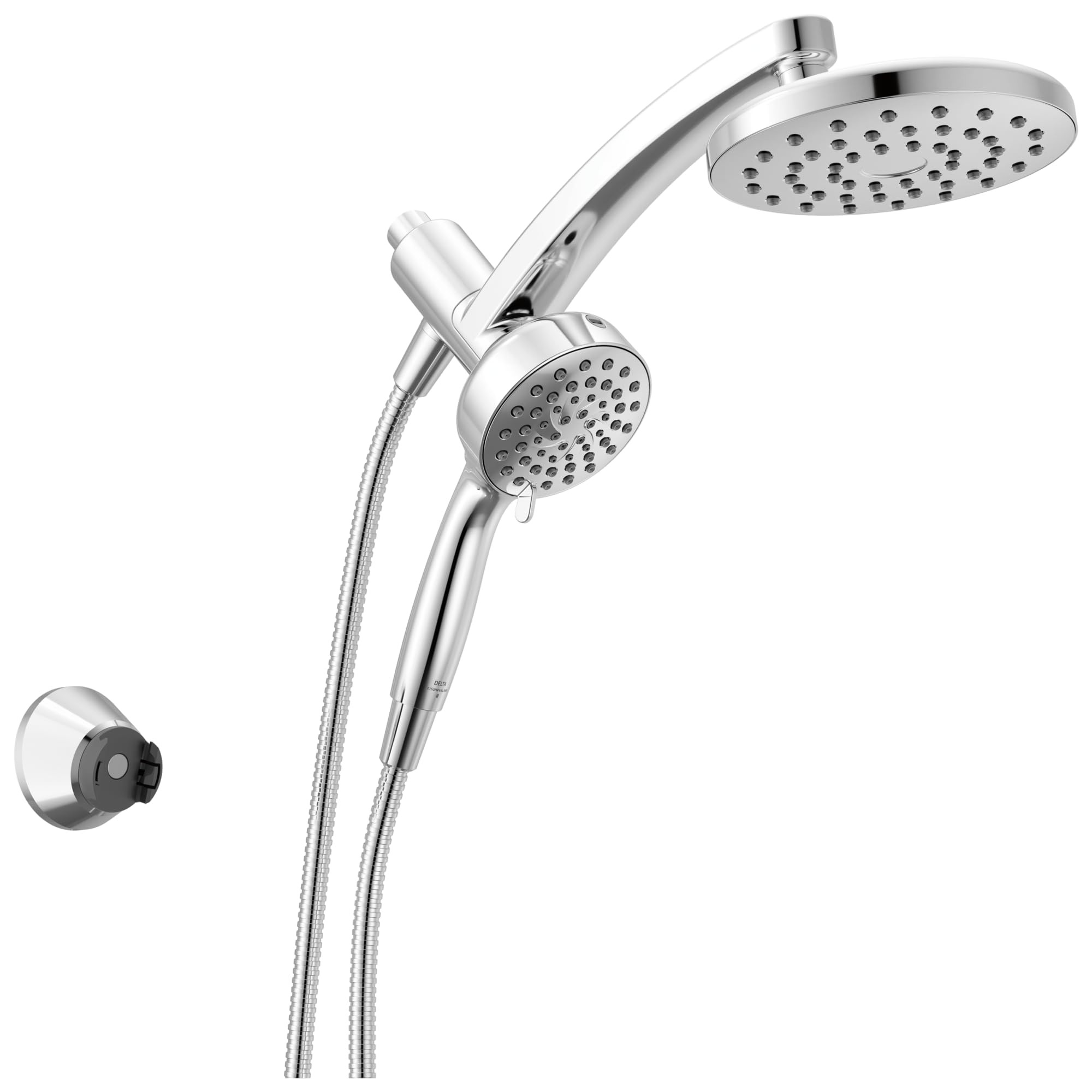 Delta 6-Setting PivotPro 3-in-1 Combination Shower Head with ProClean Spray, Chrome Round Shower ... | Amazon (US)