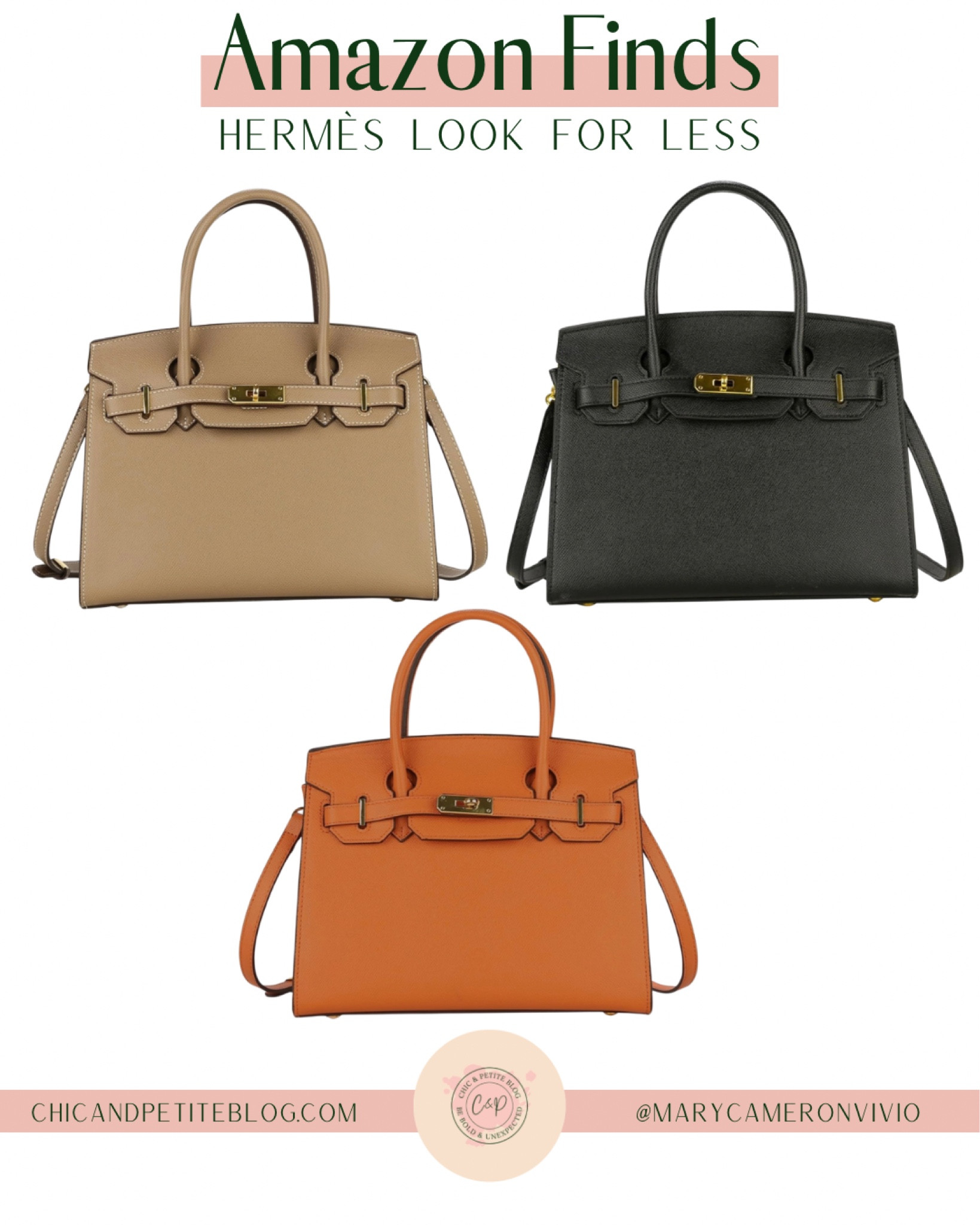 Amazon Look for Less: Hermes Birkin Inspired Handbags

Amazon Find // Hermes // Designer Inspired // Structured Bag // Amazon Fashion // Found it on Amazon // Summer 

#LTKItBag #LTKFindsUnder100 #LTKStyleTip