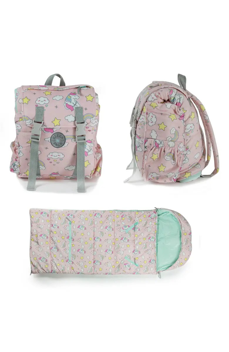 Kids' Sleep-n-Pack Unicorn Print Sleeping Bag Backpackmimish | Nordstrom