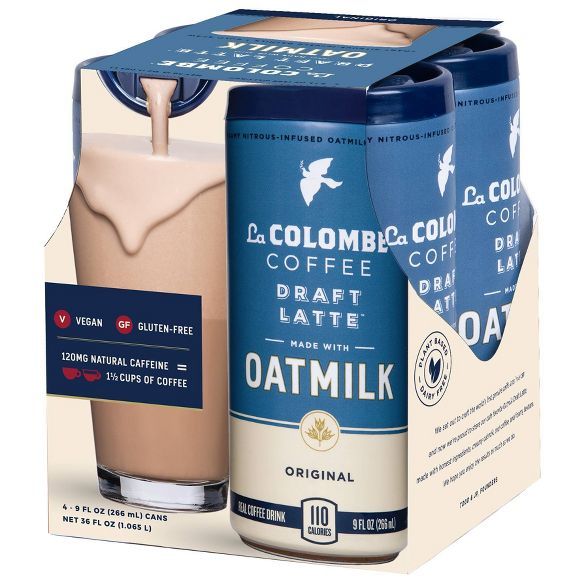 La Colombe Original Draft Latte made with Oatmilk - 4pk/9 fl oz Can | Target