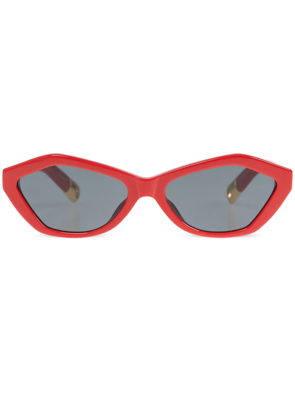 Jacquemus Bambino Geometric Sunglasses | Red | FARFETCH | Farfetch Global