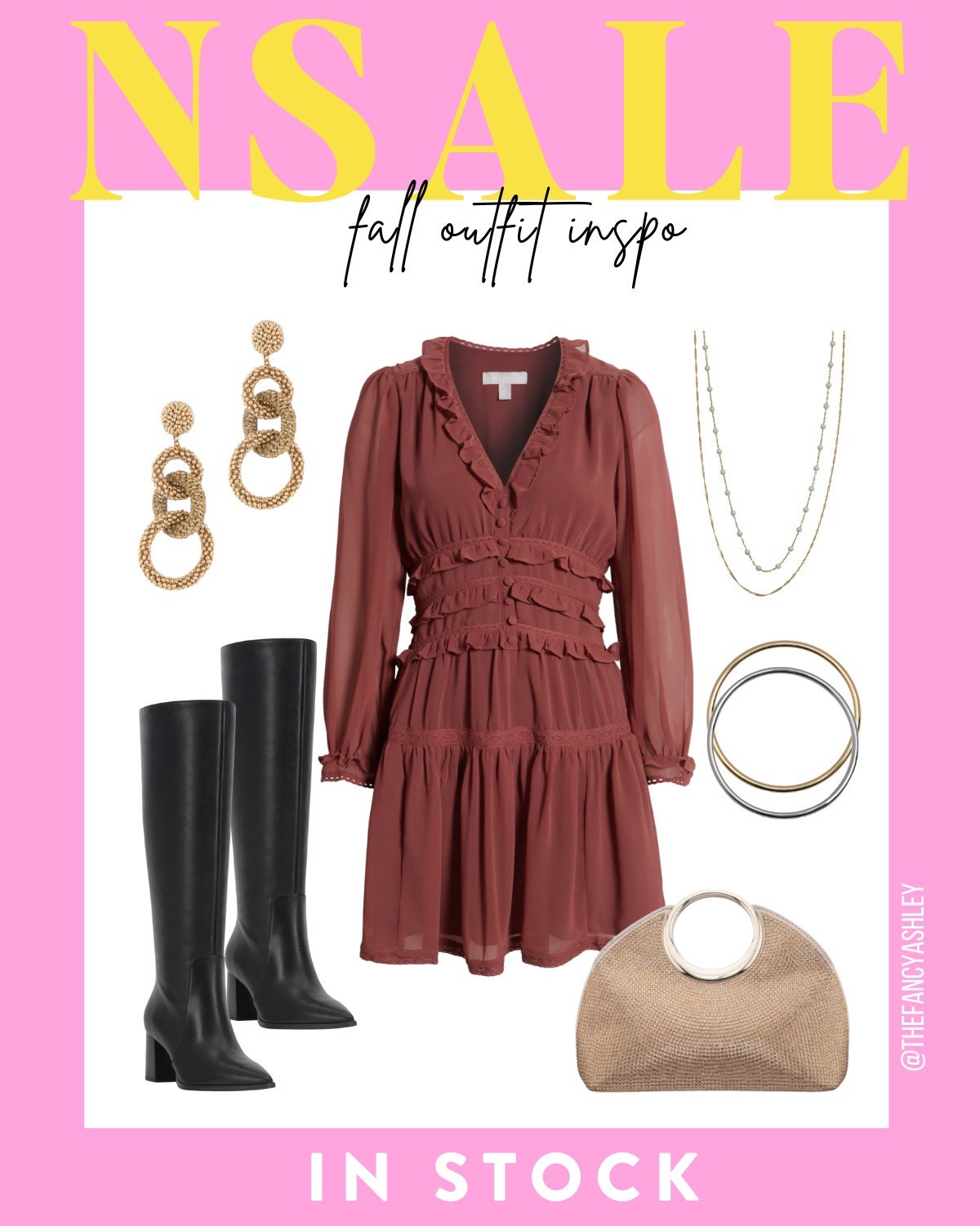 Obsessed with this darling mini dress. The ruffles and long sleeves are giving me all the fall vibes. Paired it with cute black knee-high boots, earrings, and a fab bag for the best date night look. It’s in stock, but run, don’t walk because the #NSALE ends August 3rd!

#LTKSeasonal #LTKStyleTip #LTKSaleAlert