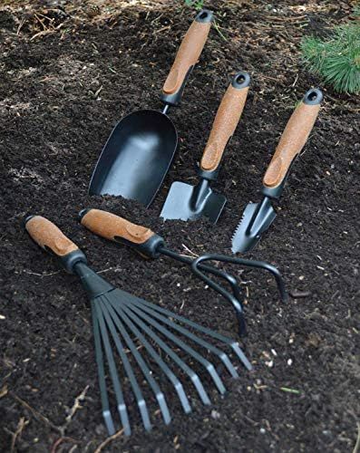 OLMSTED FORGE Garden Tool Set, 5 Pieces, Heavy Duty Powder Coated Steel, Cork Handle | Amazon (US)