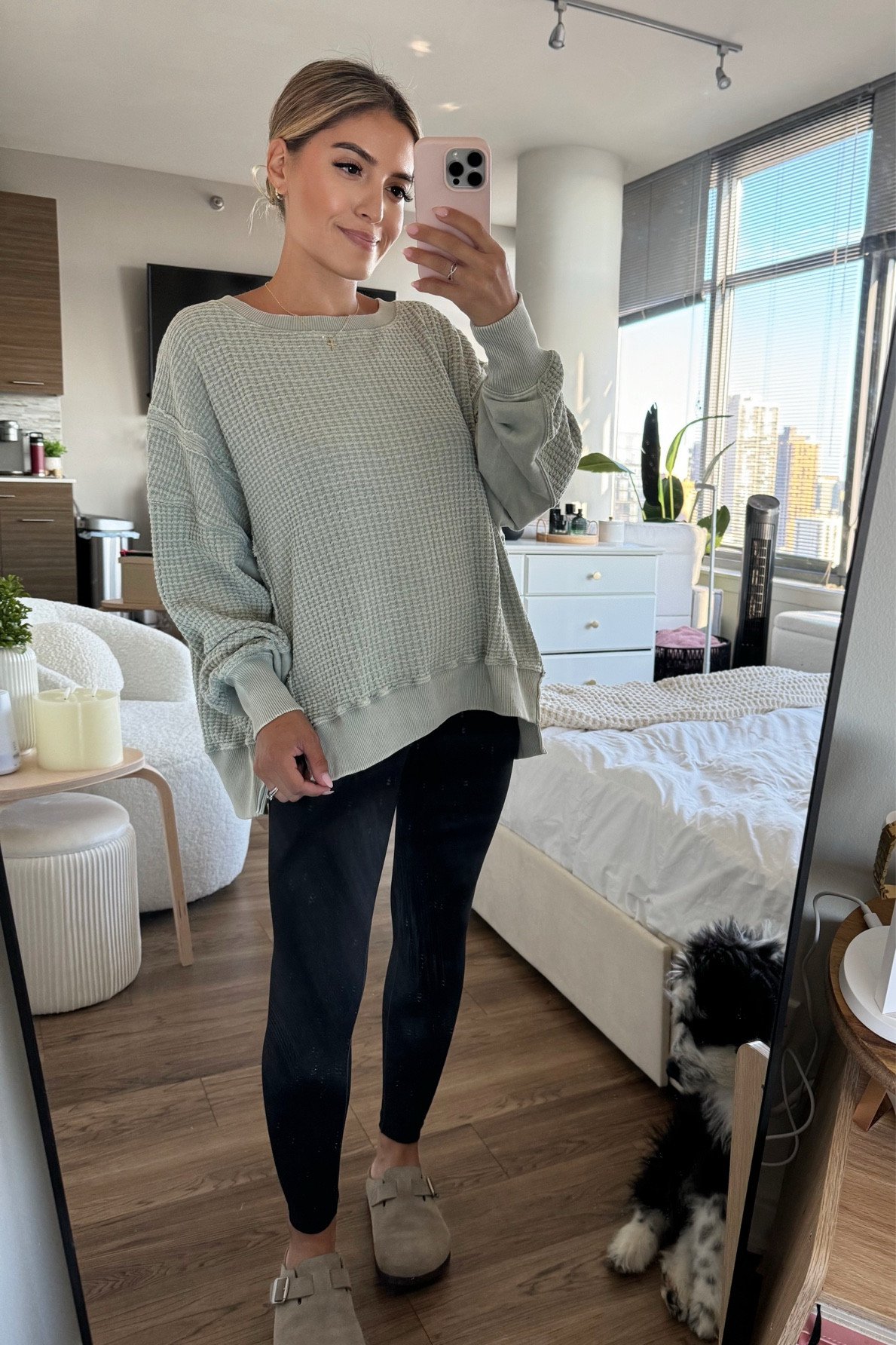 Teacher outfit 
Fall outfit 
American Eagle 
Leggings
Clogs 
Amazon fashion 
Amazon finds 
Fall outfit idea 
Fall style 

#LTKStyleTip #LTKFindsUnder50 #LTKFallSale