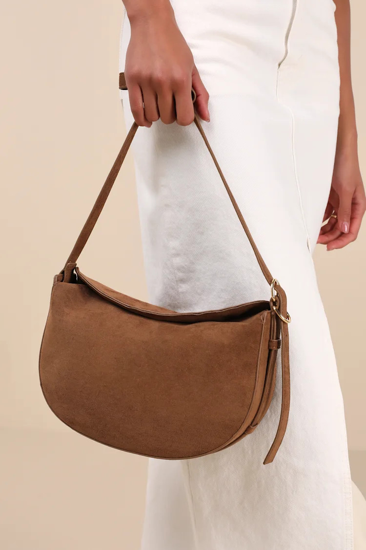 Collins Brown Suede Crossbody Bag | Lulus