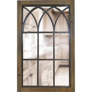 FirsTime Medium Rectangle Weathered Brown Antiqued Contemporary Mirror (37.5 in. H x 24 in. W)-70... | The Home Depot
