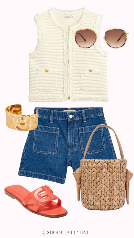 Recent summer outfit ideas! 

Summer fashion inspo  - Preppy outfit - Gold jewelry - Trendy sunglasses - Summer bags - Denim shorts for summer - summer outfit ideaas 

#LTKSeasonal #LTKStyleTip