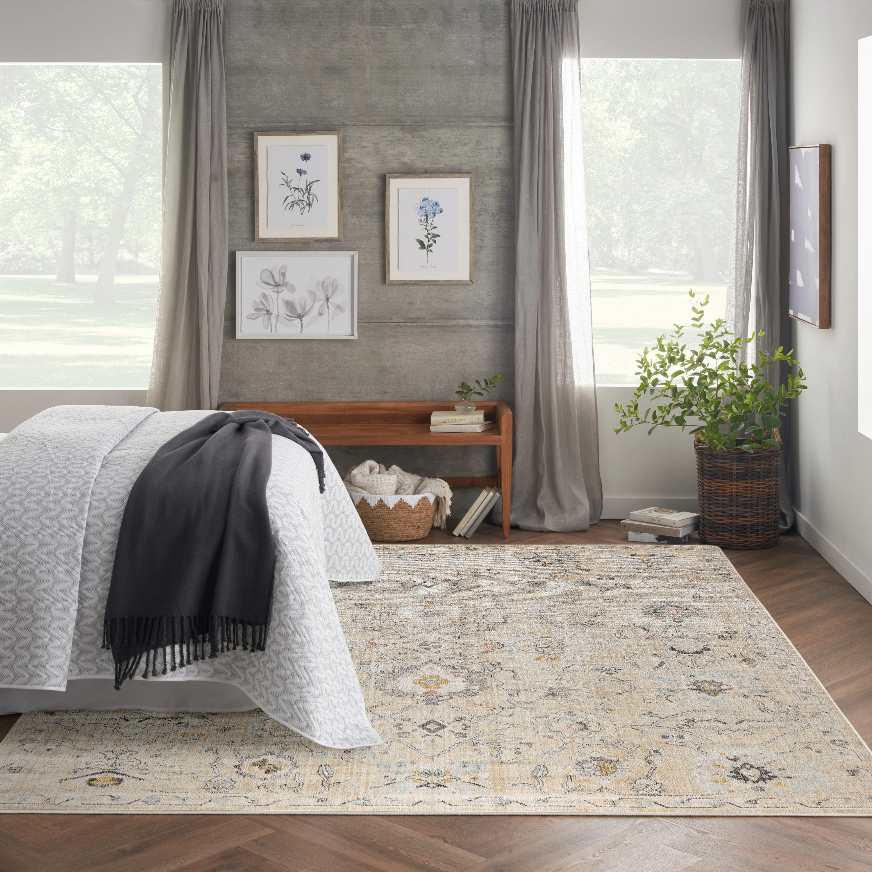 Nourison Oushak Home Indoor Persian Area Rug | Bed Bath & Beyond