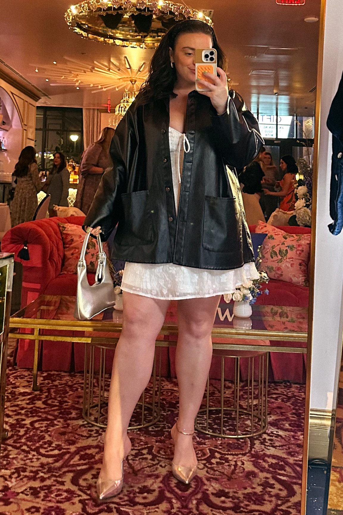 Night out at Nashville’s girly pink rooftop bar - white limozeen! 💞 I wore a feminine outfit with silver accents then added a leather oversized coat to give it some contrast! 

Wedding Dress
Easter
Vacation Outfit
Spring Outfit
Dress
Resort Wear
Date Night Outfit

#LTKmidsize #LTKstyletip #LTKshoecrush