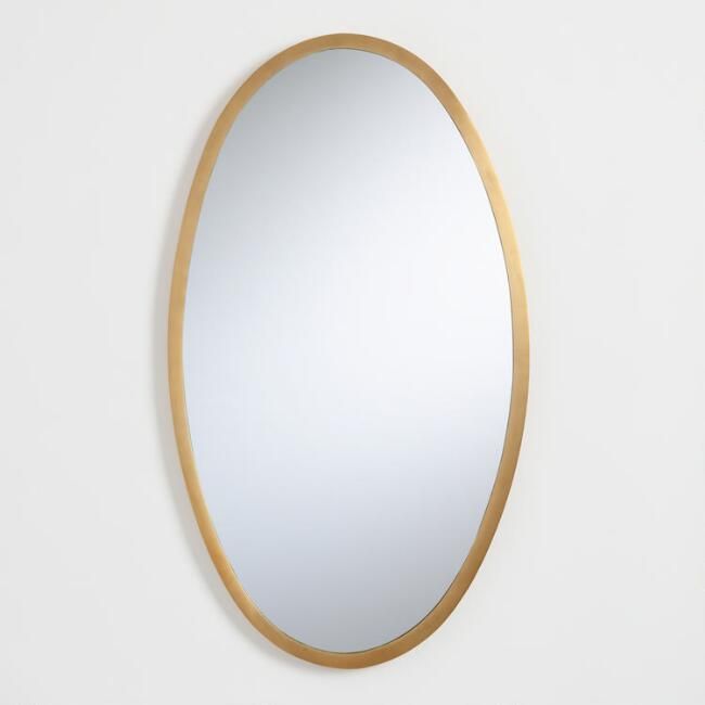 Oval Brass Sana Mirror | World Market