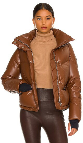 Vegan Leather Athlete Jacket in Brandy | Revolve Clothing (Global)