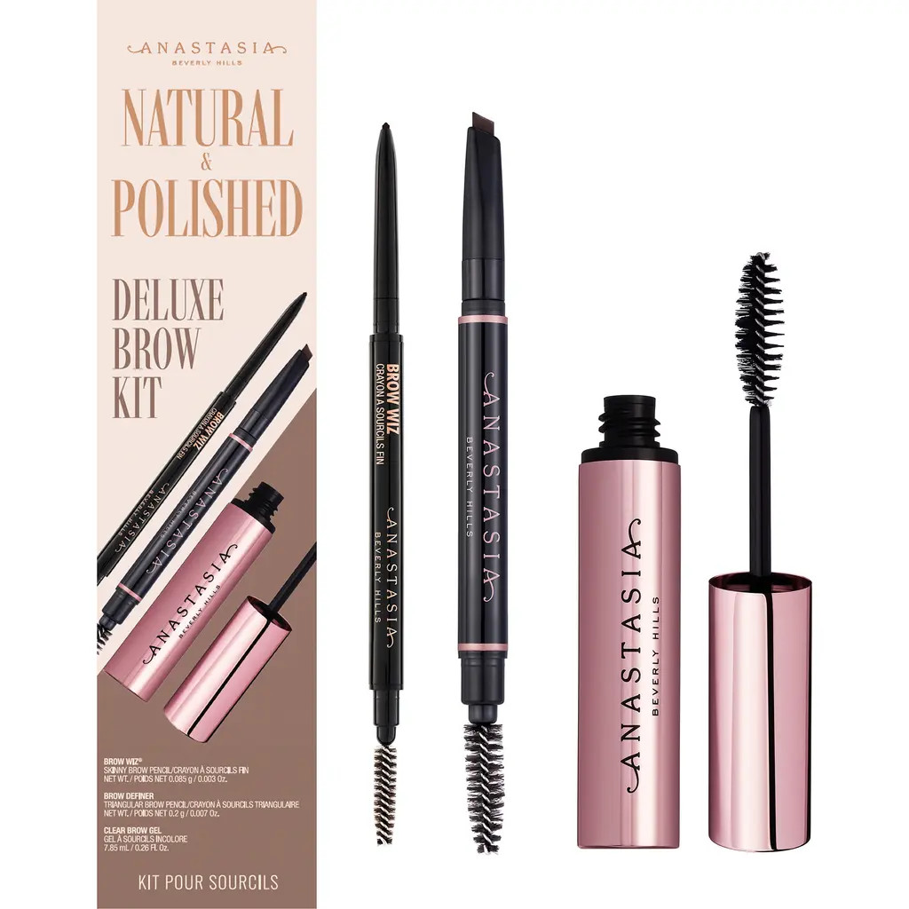 Anastasia Beverly Hills Natural & Polished Deluxe Eyebrow Kit $73 Value in Dark Brown at Nordstrom | Nordstrom