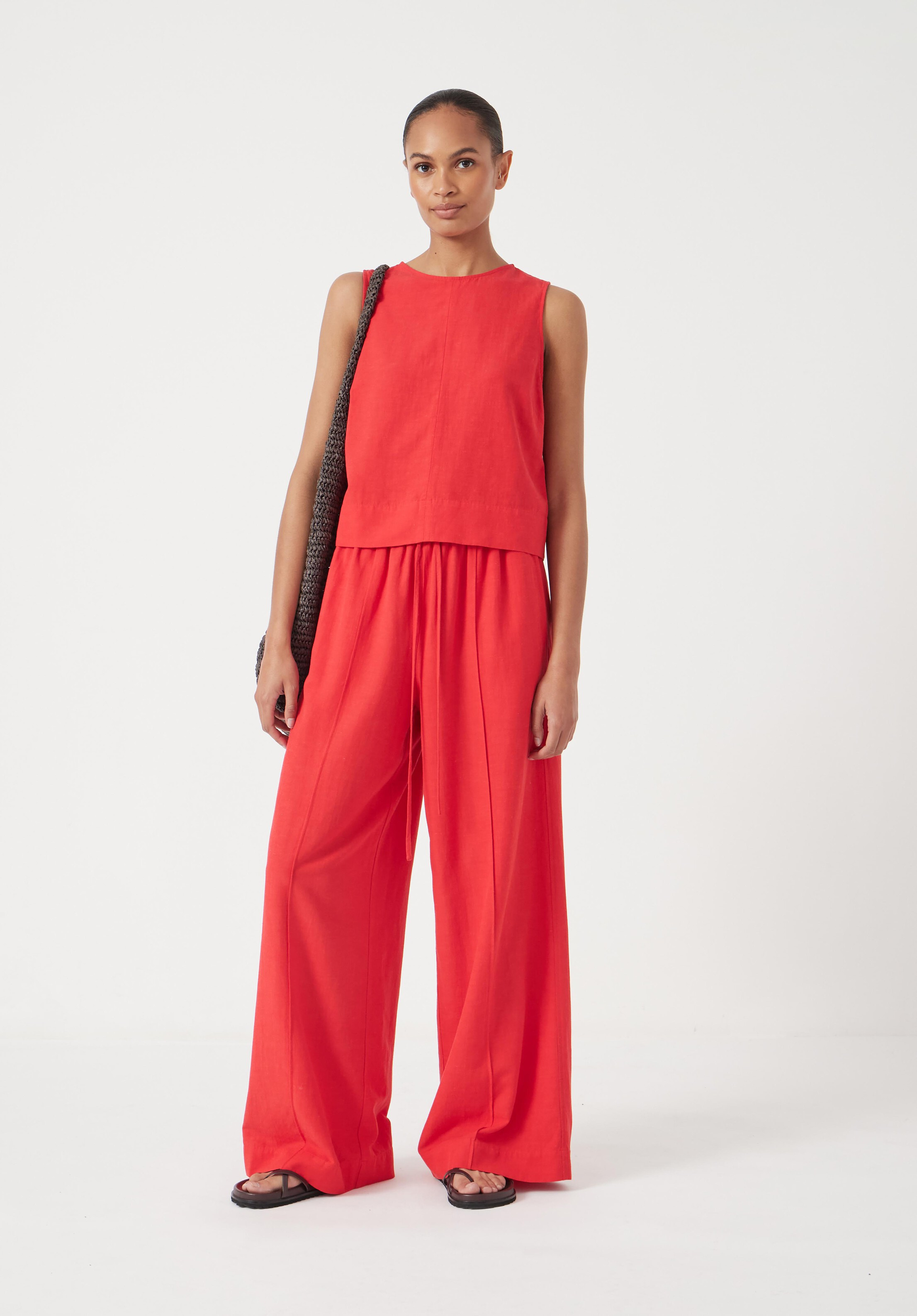 Vera Linen Blend Shell Top | Hush UK