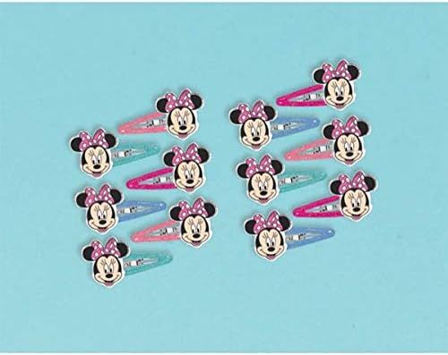 Disney Minnie Mouse Bow Hair Clip, Multi Color, 1X1 3/4-Inch (12 Pack) | Amazon (US)