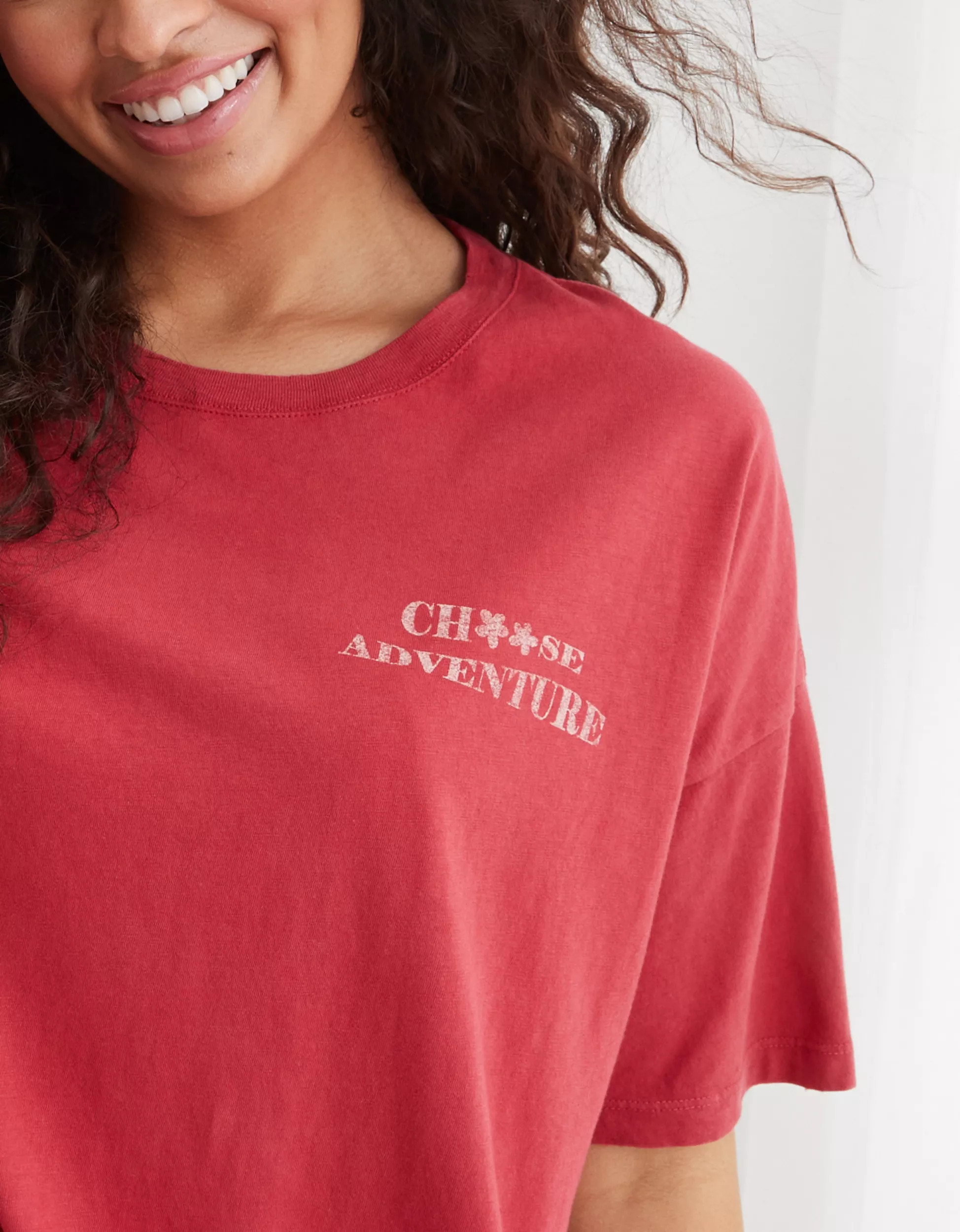 Aerie Oversized Graphic Boyfriend T-Shirt | Aerie