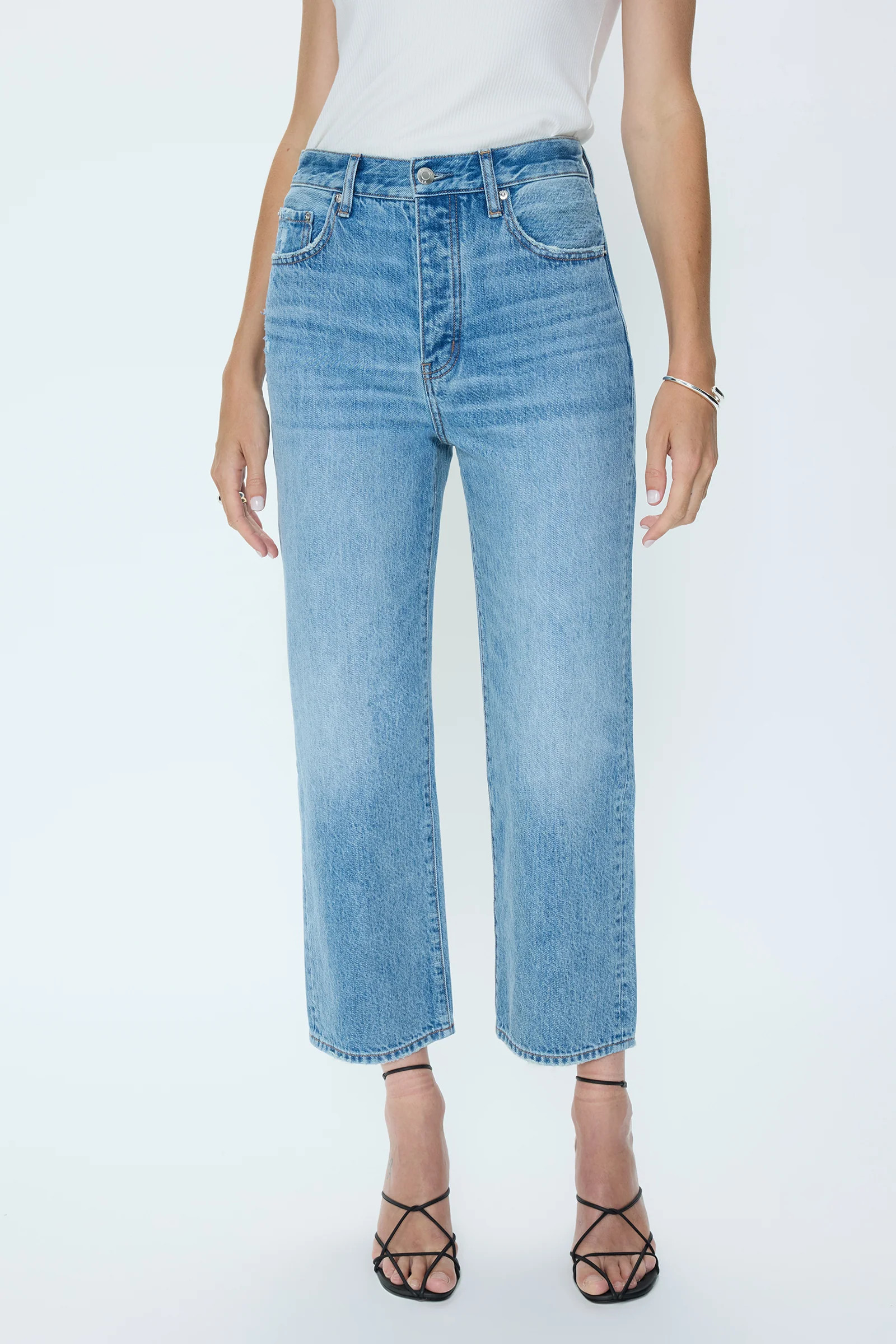 Cassie Crop Super High Rise Straight - Care Free | Pistola Denim