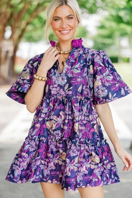 Feeling Your Best Purple Brocade Dress | The Mint Julep Boutique