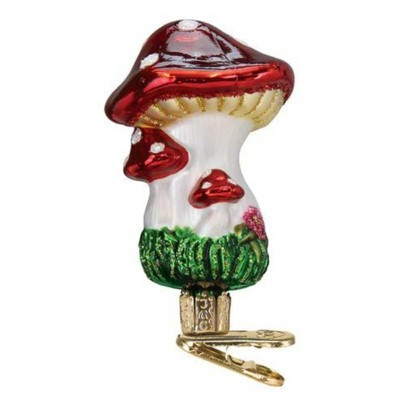 Old World Christmas 4.0 Inch Clip On Mushroom Christmas Tree Ornament , Ornament Red Cap Good Fortune Fungi (1PC) | Target