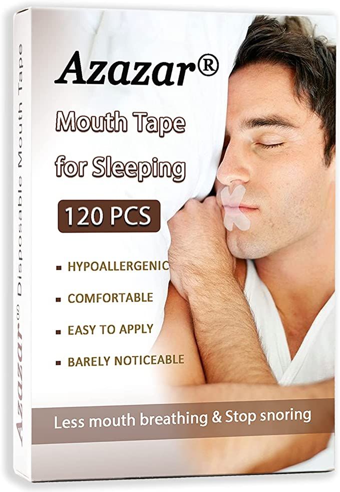 Azazar Mouth Tape 120 Pcs, Advanced Gentle Sleep Strips Better Nose Breathing, Less Mouth Breathi... | Amazon (US)