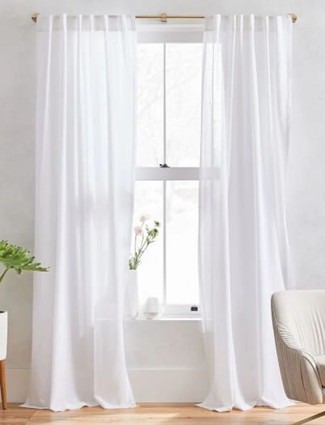 cotton linen, cotton drapes, cotton window treatment, cotton valance, farmhouse curtain, wide and... | Etsy (US)
