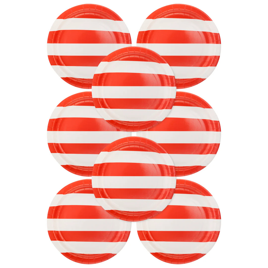 Lady Liberty Red Striped Paper Plate | My Mind's Eye