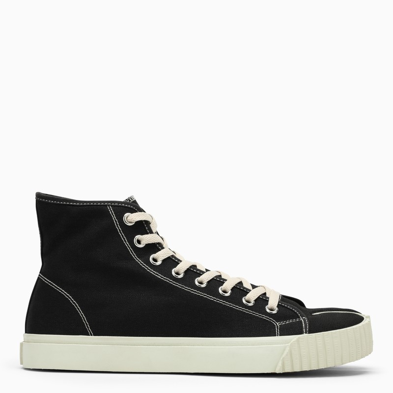 Tabi black canvas high trainer | The Double F