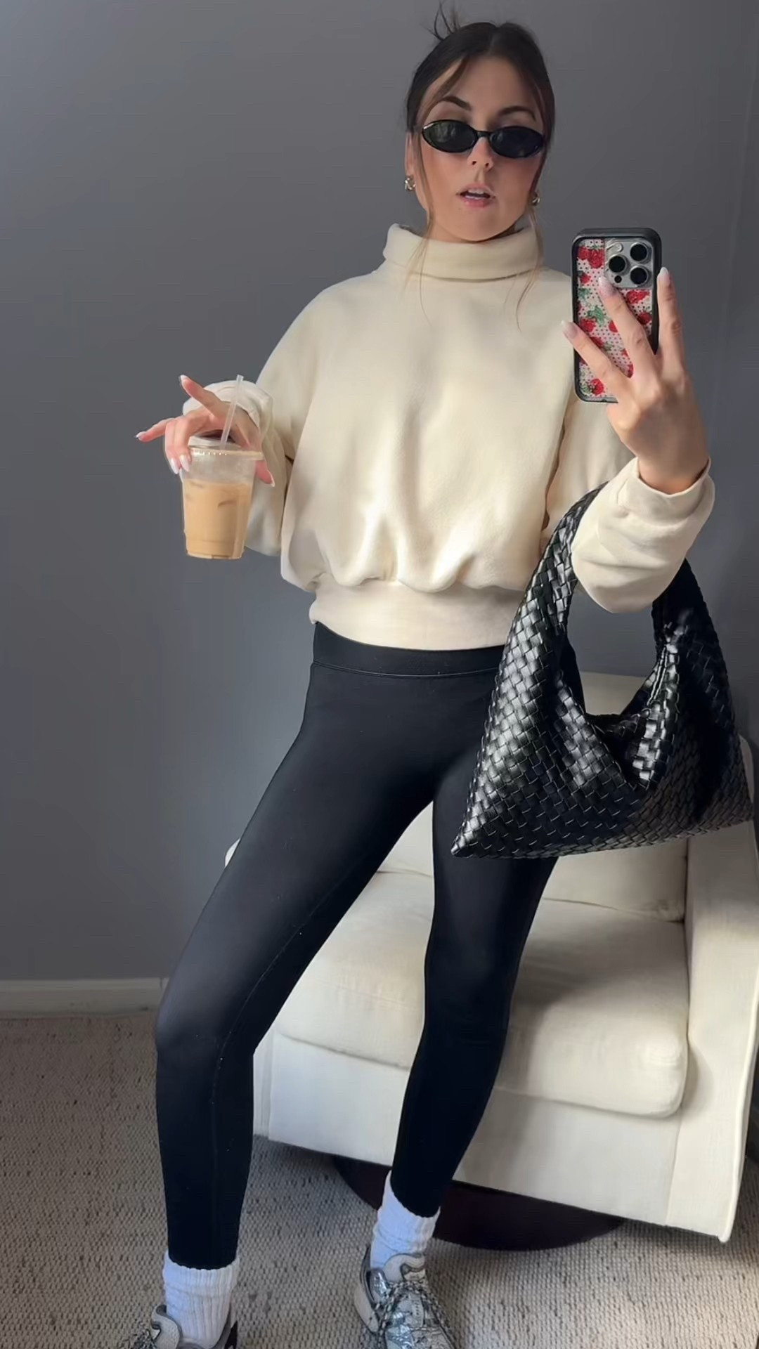 casual sunday outfit of the day! old navy mockneck is so cozy & currently on sale for $15 (wearing a size medium) the meredith blake inspired leggings are sold out but i linked the same style in a plain black pair! 

#LTKStyleTip #LTKActive #LTKSeasonal