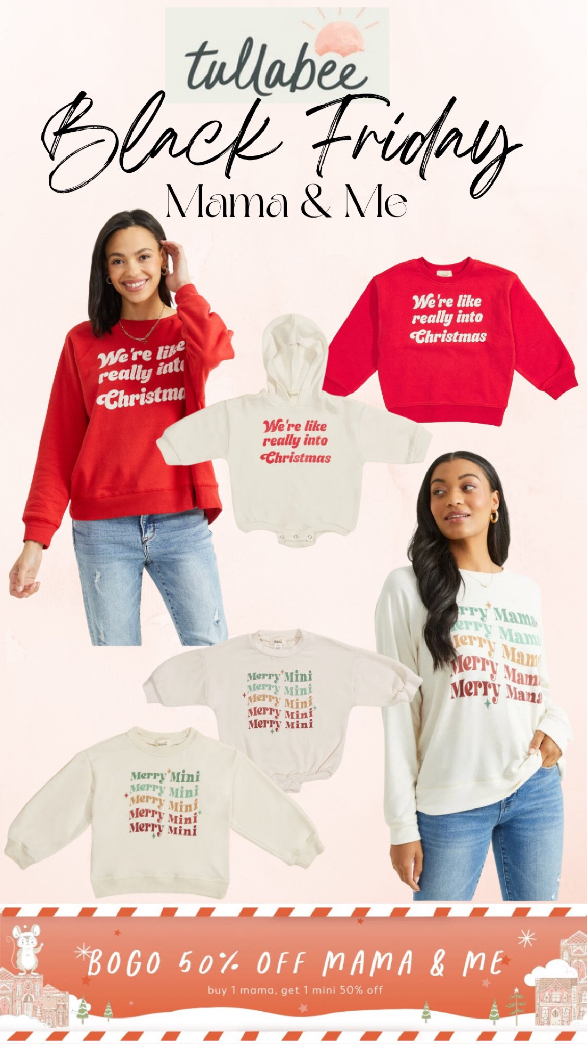 Altar’d State Black Friday has already started! Shop mommy & me matching sweatshirt pullover for the cutest holiday gear! Baby, Toddler, and mama! BOGO 50%! Merry, Christmas, Matching, Mini! ❤️🎄🎅🏼

#LTKGiftGuide #LTKCyberweek #LTKHoliday