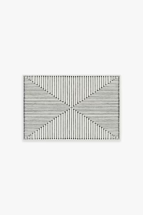 Jonathan Adler Inkdrop Black & Ivory Rug | Ruggable