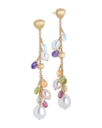 18K Yellow Gold Paradise Pearl Mixed Gemstone, Diamond and Cultured Freshwater Pearl Drop Earring... | Bloomingdale's (US)