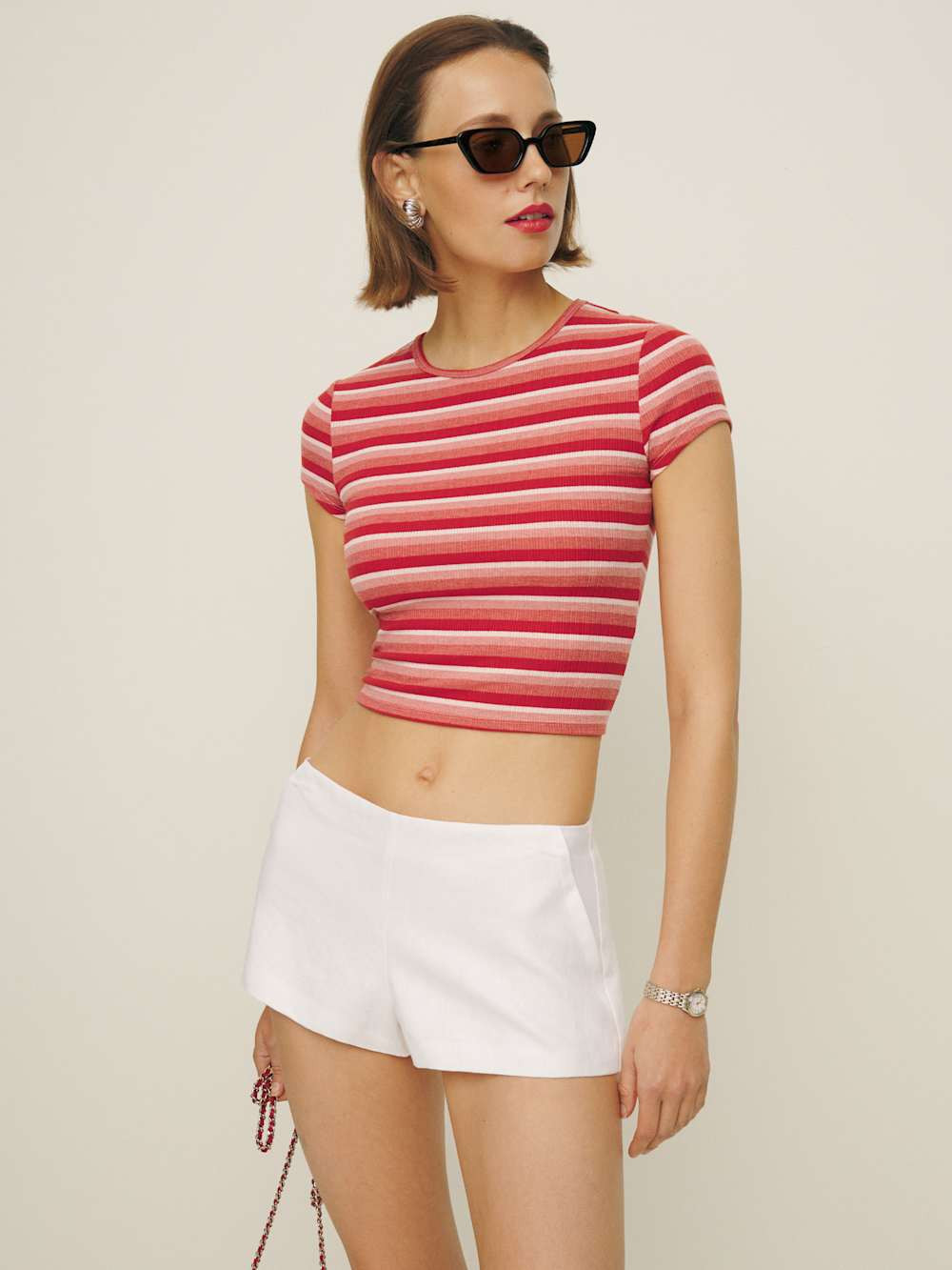 June Low Rise Linen Short | Reformation (Global)