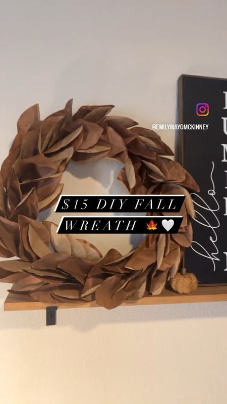 $15 DIY fall wreath - everything I needed from Walmart!

**I used about 60-70 leaves and hot glued them to the wreath 

#LTKVideo #LTKhome #LTKSeasonal