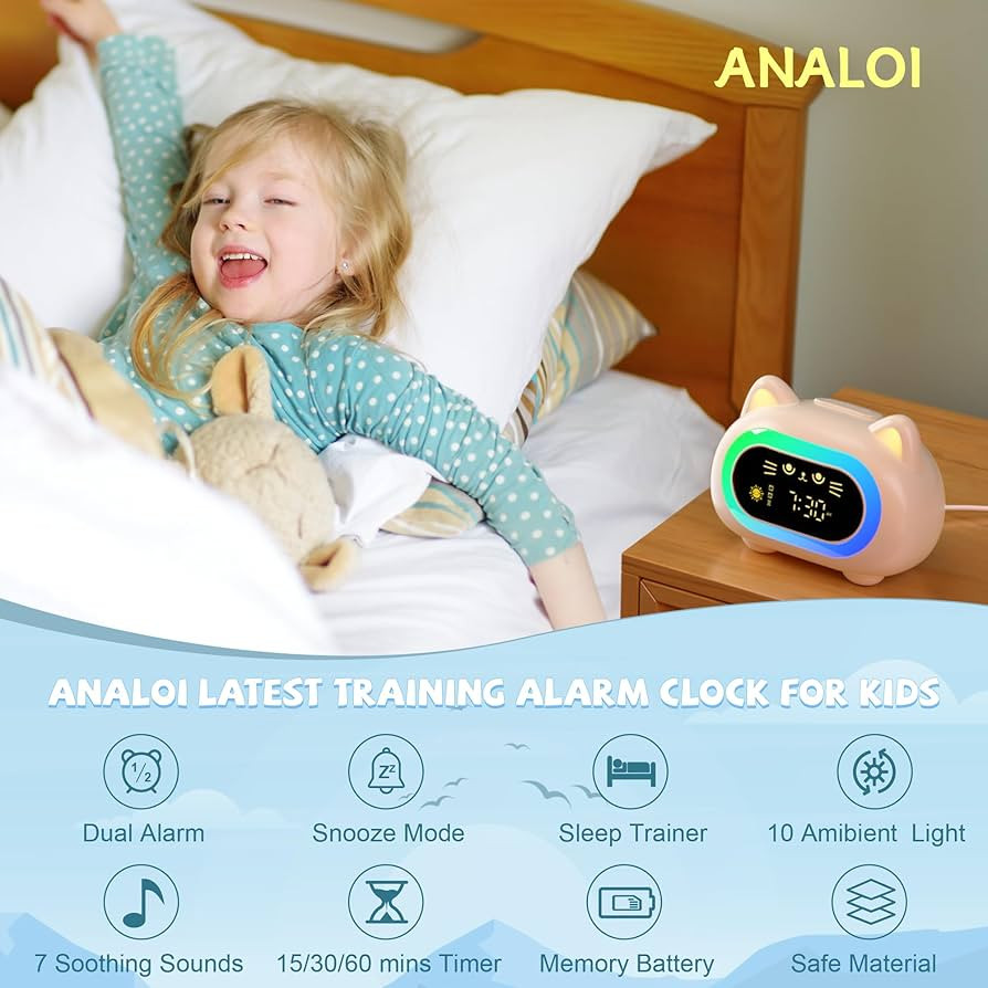Alarm Clock for Kids, Ok to Wake Clock for Kids with Eye Protection Sleep Training Auto Off Featu... | Amazon (US)
