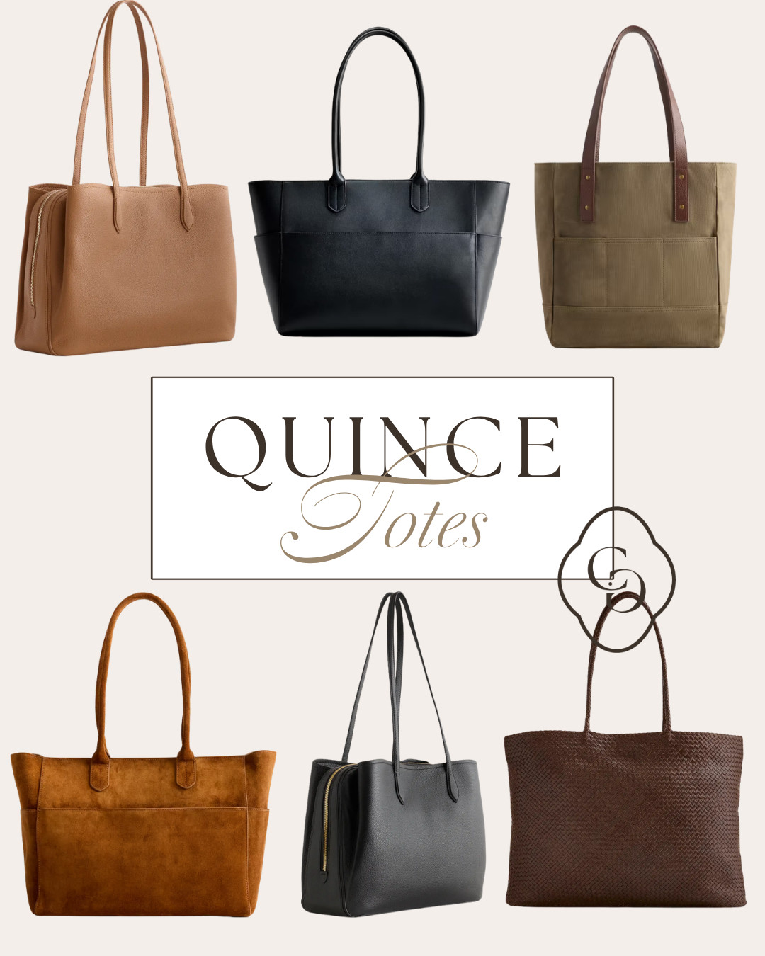 Quince totes I’m loving lately 👜✨

Chic, practical, and perfect for everyday wear🤍 

 #LTKdayinmylife #LTKfitnessgoals #LTKmorningroutine