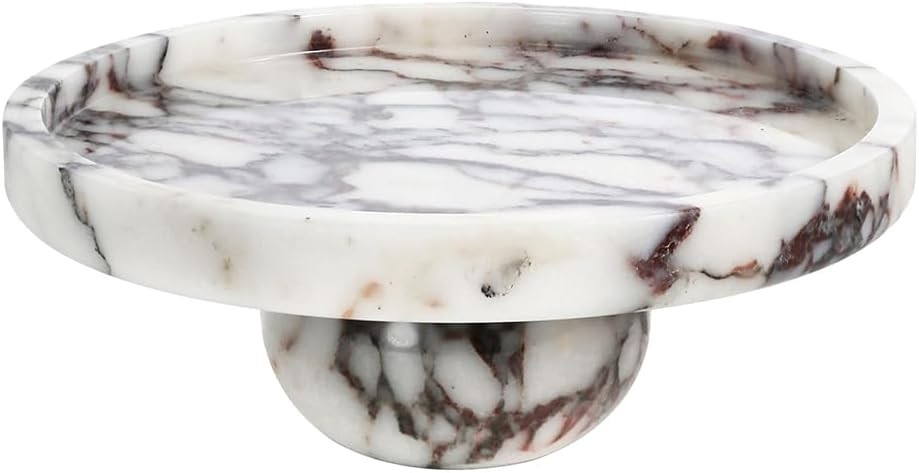Marble Decorative Tray, 7" Round Marble Tray for Coffee Table | Amazon (US)