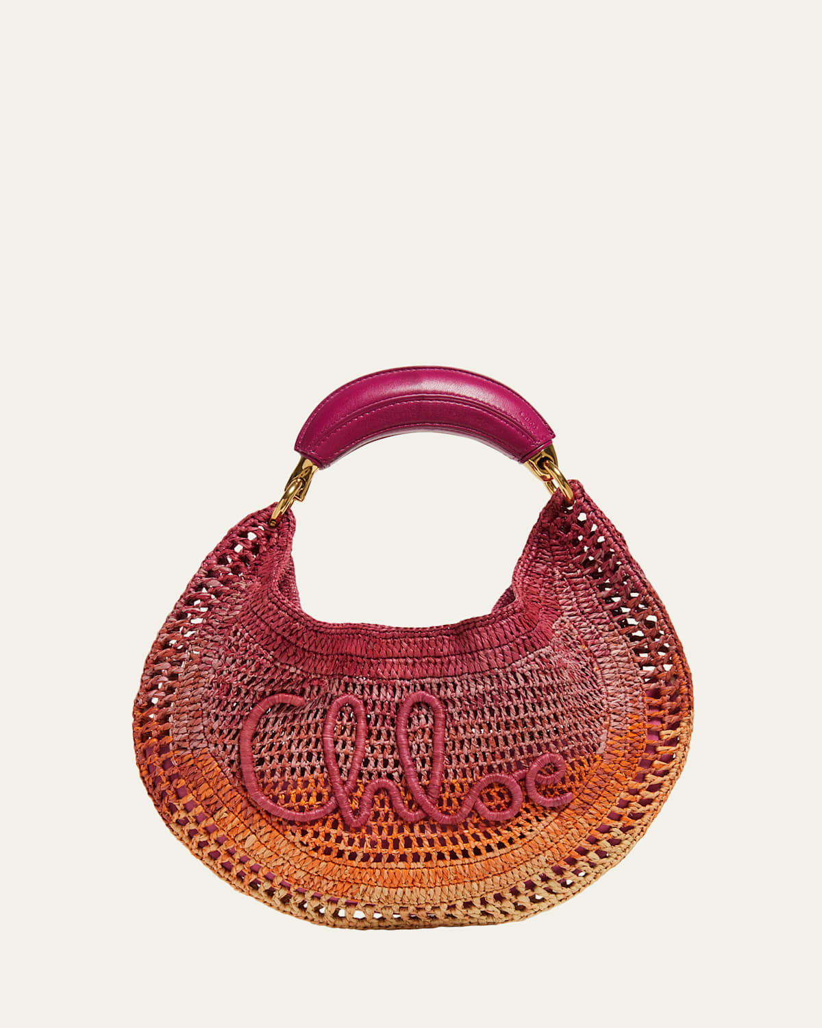 Ombre Banana Tote Bag in Viscose Raffia | Bergdorf Goodman