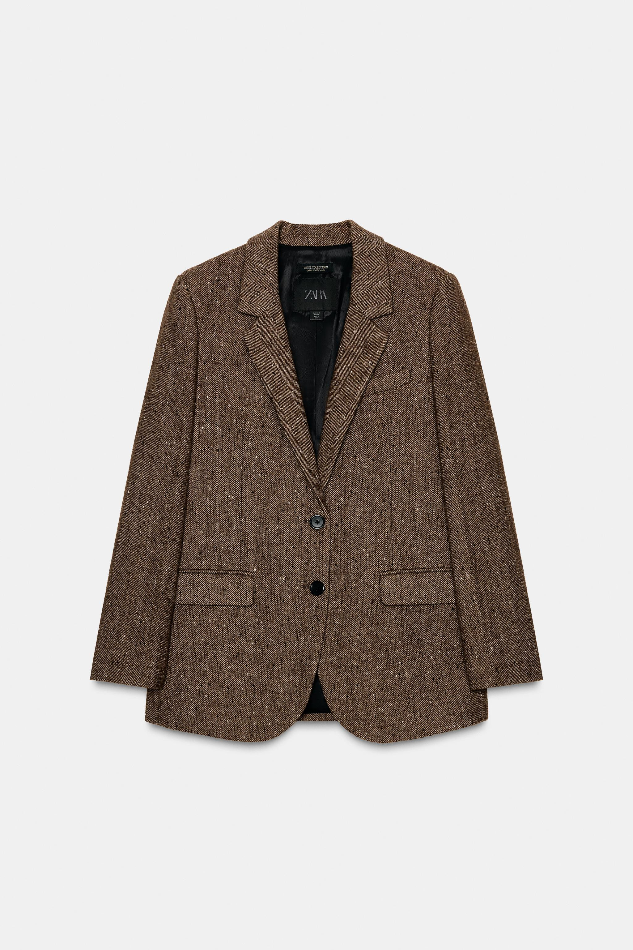HERRINGBONE WOOL BLAZER ZW COLLECTION | Zara US