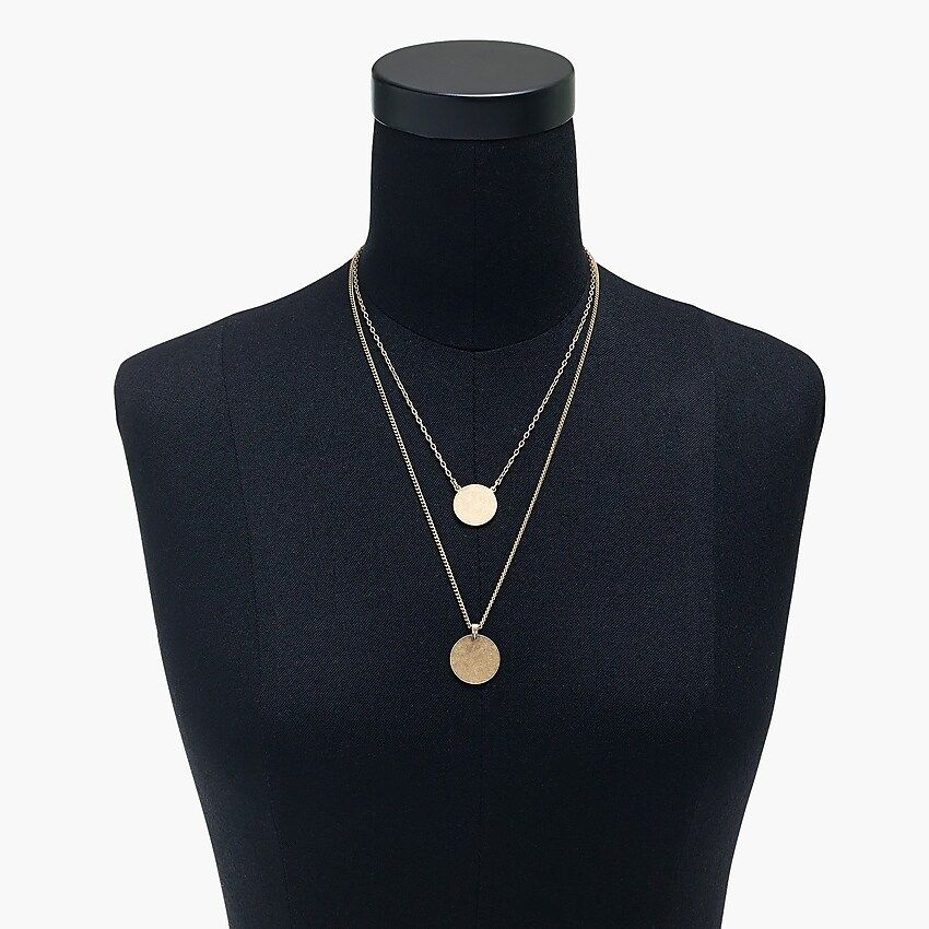Coin pendant layering necklace | J.Crew Factory