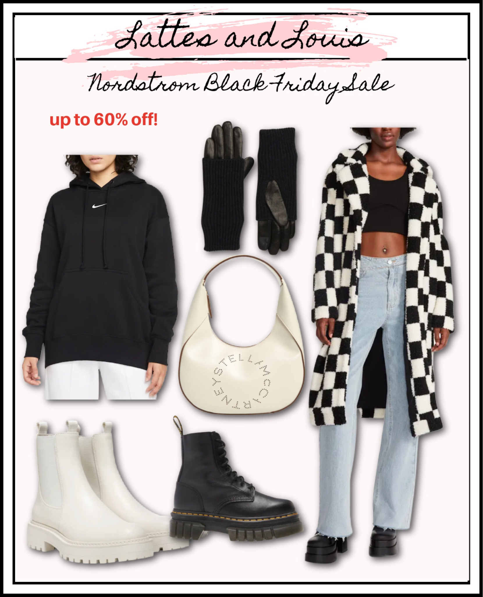 Up to 60% off during the Black Friday sale at Nordstrom!

Winter outfit, checkered print coat, chelsea boot, combat boot, Nike hoodie, Stella McCartney handbag 

#LTKCyberweek #LTKsalealert #LTKstyletip